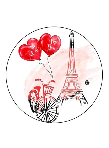 The Effiel Tower Printed Fridge Magnet Multicolour