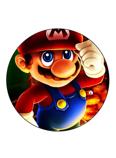 The Video Game Super Mario Printed Fridge Magnet Round Multicolour