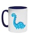 Dinosaur Printed Coffee Mug Dark Blue/White/Black 325ml