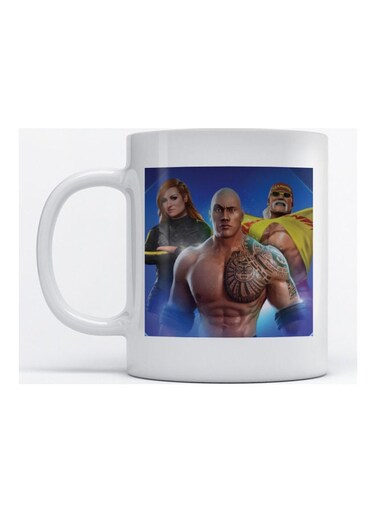 Mug The Rock and Hulk Hogan for Coffee and Tea White 350ml
