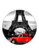 Effiel Tower Printed Fridge Magnet Round Multicolour