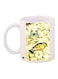 Bird Printed Coffee Mug White/Beige/Green 11ounce