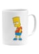 Bart Simpson Printed Coffee Mug White/Yellow/Orange