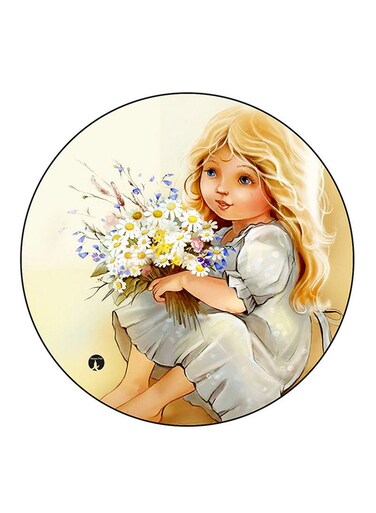 Girl Printed Fridge Magnet Multicolour