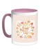 Happy Mother's Day Printed Coffee Mug White/Pink/Light Brown 325ml