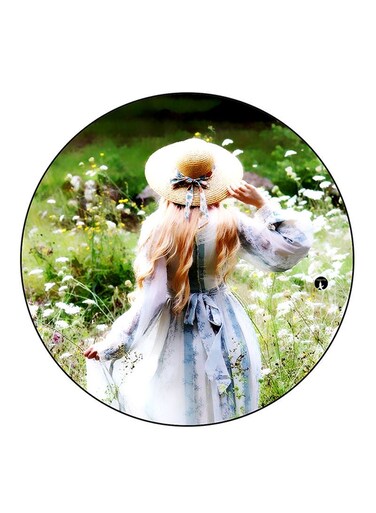 Girl Printed Fridge Magnet Multicolour