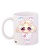 Cartoon Girl Printed Coffee Mug White/Purple/Beige