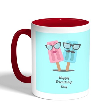 Happy Friendship Day Printed Coffee Mug, Red 11 Ounce