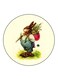 A Rabbit Printed Fridge Magnet Multicolour