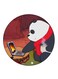 We Bare Bears Printed Fridge Magnet Round Multicolour