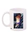 Anime Girl Printed Coffee Mug White/Blue/Brown 11ounce