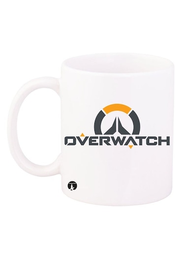 Overwatch Printed Mug White/Black 11ounce