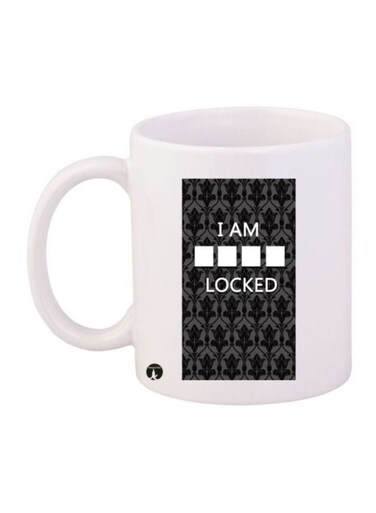 Sherlock Printed Coffee Mug White/Black