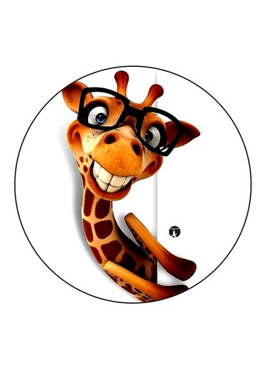 Giraffe Printed Fridge Magnet Multicolour