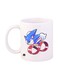 Sonic Video Game Printed Mug White/Blue/Red Standard Size