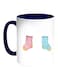 Baby Socks Printed Coffee Mug White/Blue 11ounce