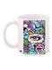 Eye Printed Coffee Mug White/Pink/Blue 11ounce