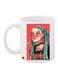 Cartoon Girl Printed Coffee Mug White/Red/Black 11ounce