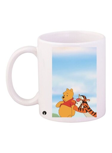 Winnie-The-Pooh Printed Coffee Mug White/Blue/Yellow
