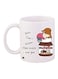 Love For Nutella Quote Printed Coffee Mug White/Brown/Pink 11ounce