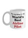 World's Best Airline Pilot Printed Coffee Mug White/Black/Red