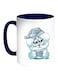 Rabbit Printed Coffee Mug White/Blue 11ounce