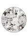 Vintage Art Printed Fridge Magnet Round Multicolour