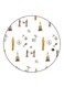 London Printed Fridge Magnet Round Multicolour