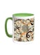 Arabic Letters Printed Coffee Mug Green/White 11ounce