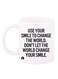 Quote Printed Coffee Mug White/Black 12ounce