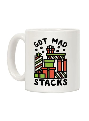 Got Mad Stacks Printed Coffee Mug White