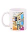 Girl Printed Coffee Mug White/Yellow/Blue 11ounce