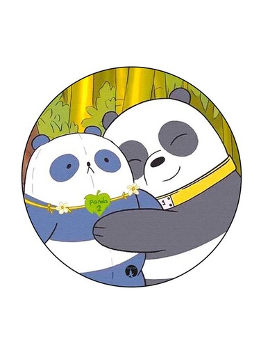 We Bare Bears Printed Fridge Magnet Round Multicolour