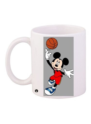Mickey Mouse Printed Coffee Mug White/Grey/Red
