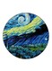 Starry Night Printed Fridge Magnet Multicolour