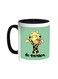 Giraffe - No Problem Printed Coffee Mug Black/White 11ounce