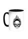 Skull Shape Printed Coffee Mug Black/White 11ounce