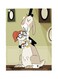 Cartoon Themed Metallic Plate Green/White/Beige 20x15cm