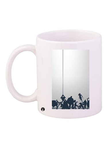 Cartoon Printed Coffee Mug White/Black/Grey