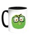 Colourful Monster With Glasses Printed Coffee Mug White/Black 11ounce