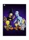 Cartoon Printed Metallic Plate Multicolour 20x15cm