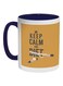 Keep Calm And Diet Printed Coffee Mug Yellow/Black/White 325ml