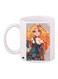 Printed Coffee Mug White/Yellow/Orange 11ounce