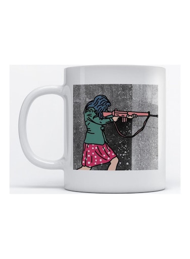 Mug Palestinian Girl for Coffee and Tea White