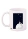 Moon Printed Coffee Mug White/Blue/Red 11ounce