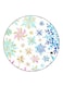 Snow Flakes Printed Fridge Magnet Multicolour