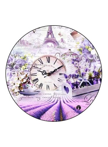 Nature Printed Fridge Magnet Purple/White/Green 5.5cm