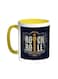 Rock And Roll Printed Coffee Mug Yellow/White 11ounce