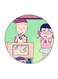 Anime Chibi Maruko Chan Printed Fridge Magnet Multicolour