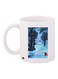 Nature Printed Coffee Mug White/Blue 11ounce